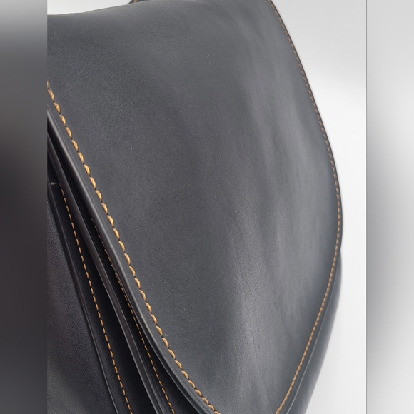 Coach 1941 Glovetanned Leather Saddle Bag, Black - Picture 7 of 16